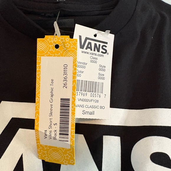 Vans Black Short Sleeve Tee Bold Logo - Picture 8 of 8